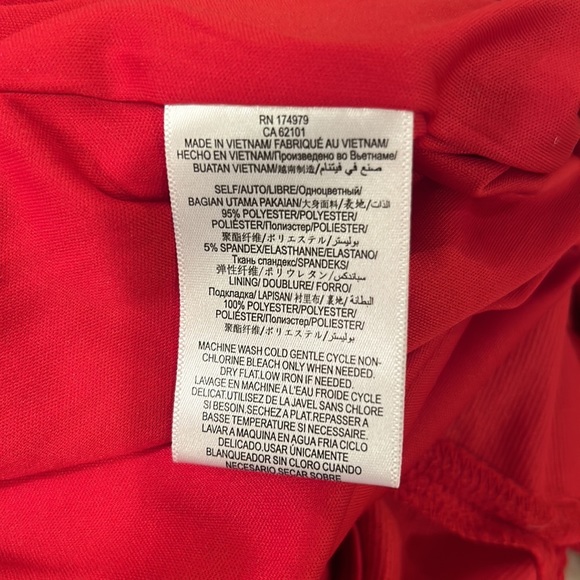 BCBGeneration Electric Red Long Dress Side Slit - Picture 7 of 9